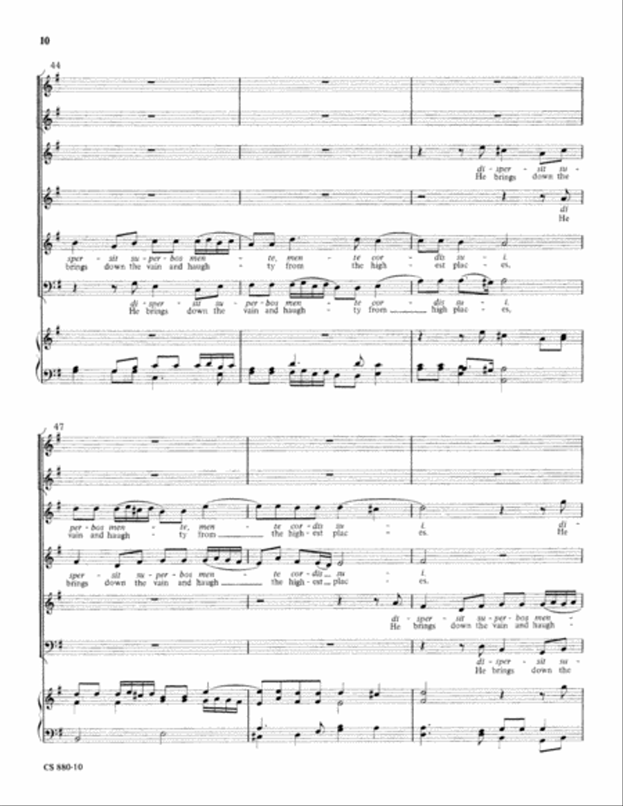 Magnificat in G (Digital Download) 4-Part scores gallery preview page 10