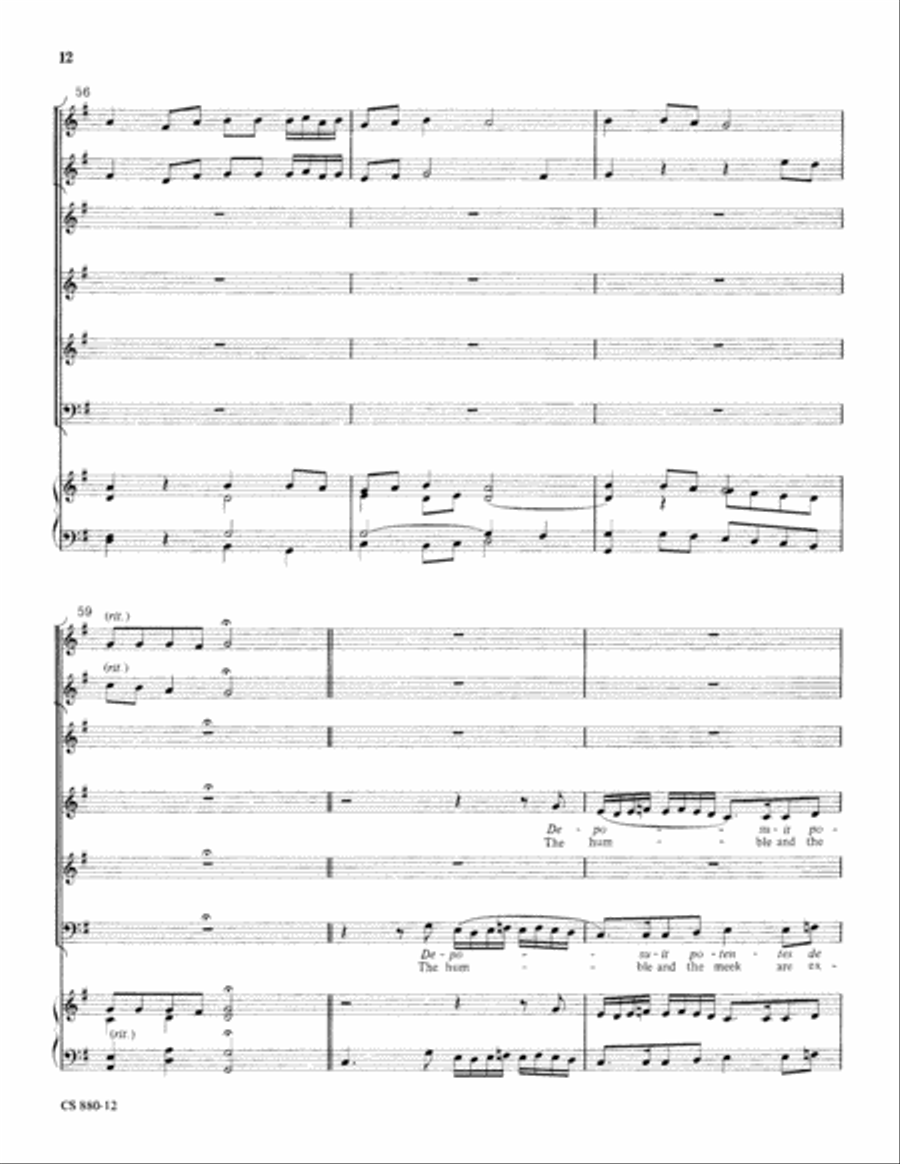 Magnificat in G (Digital Download) 4-Part scores gallery preview page 12