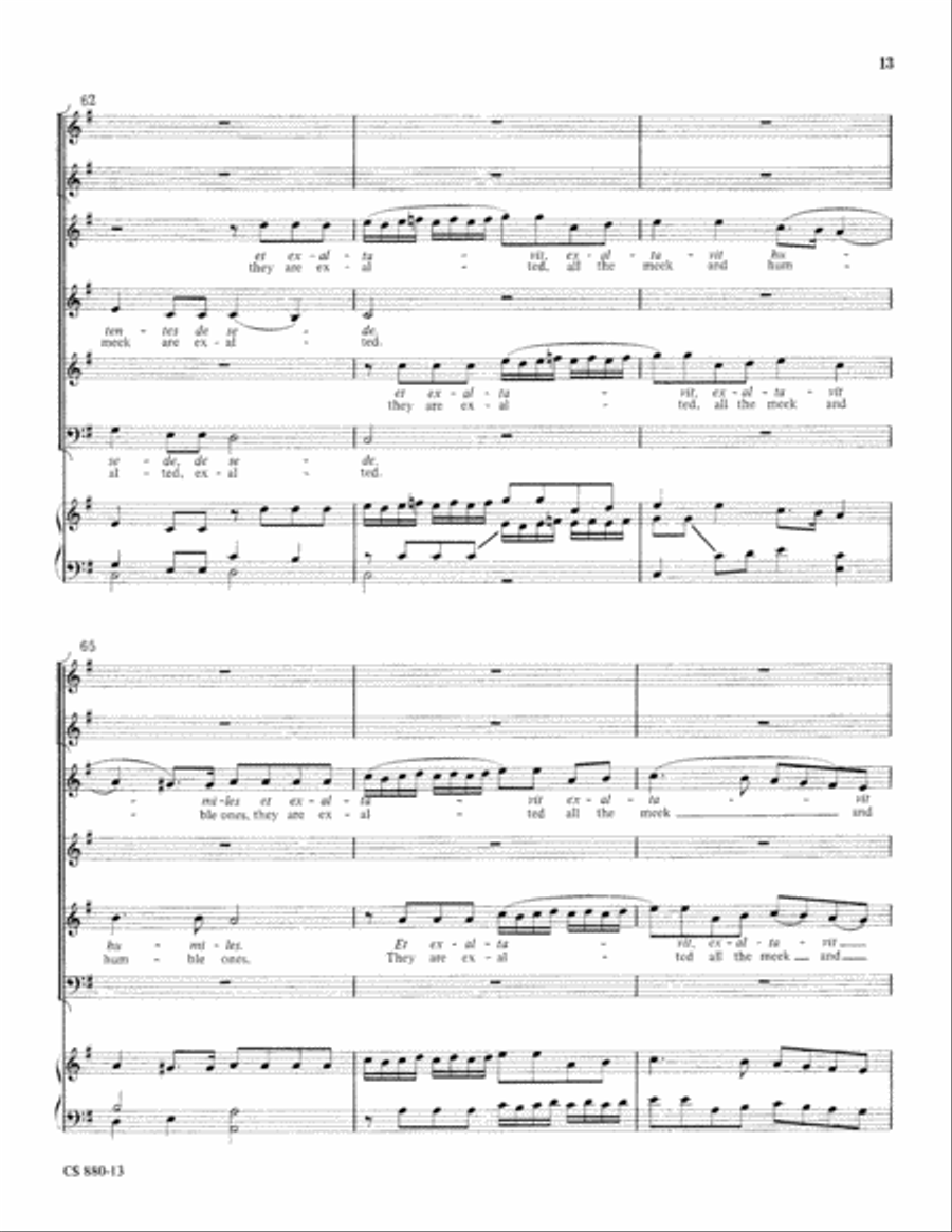 Magnificat in G (Digital Download) 4-Part scores gallery preview page 13