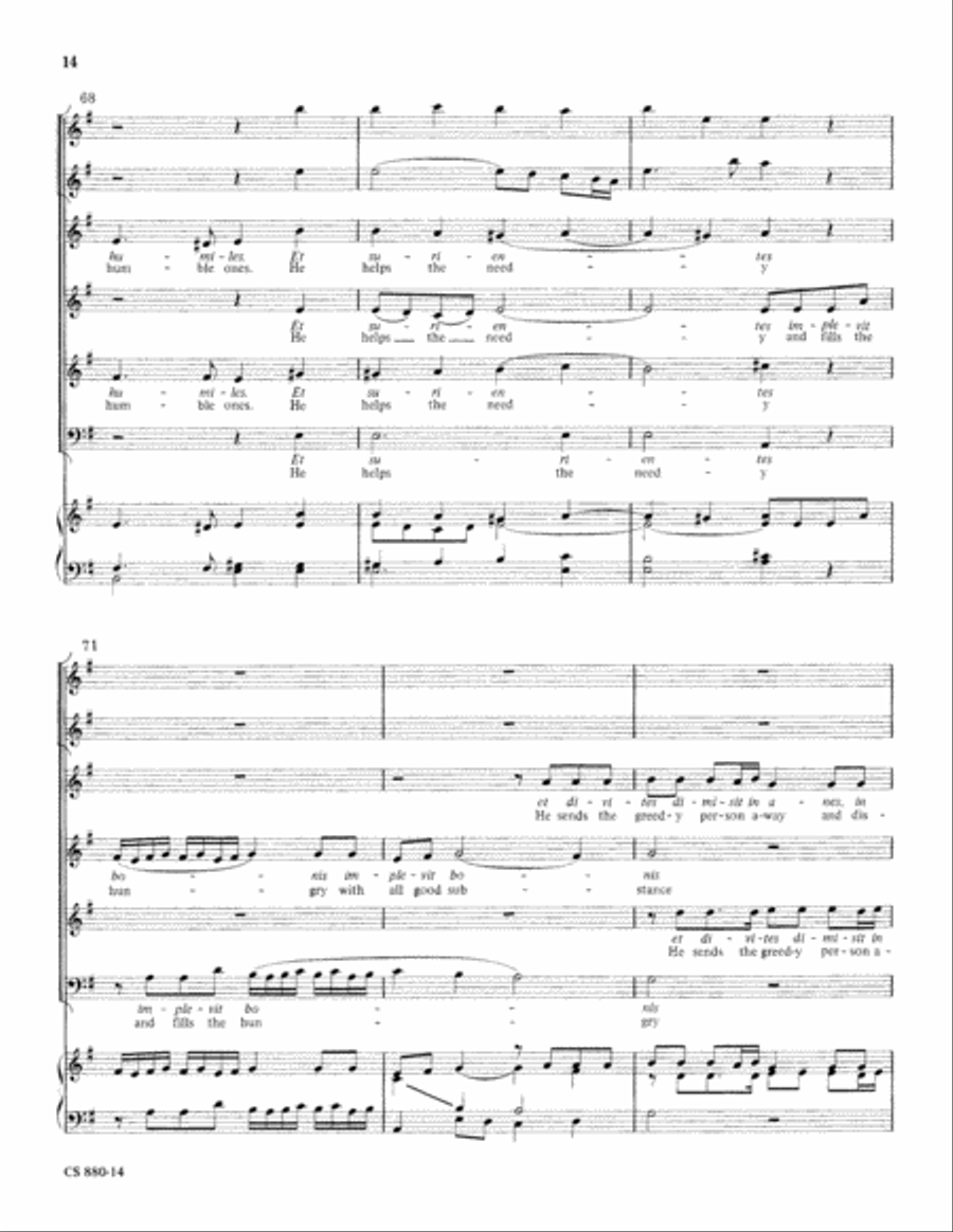 Magnificat in G (Digital Download) 4-Part scores gallery preview page 14