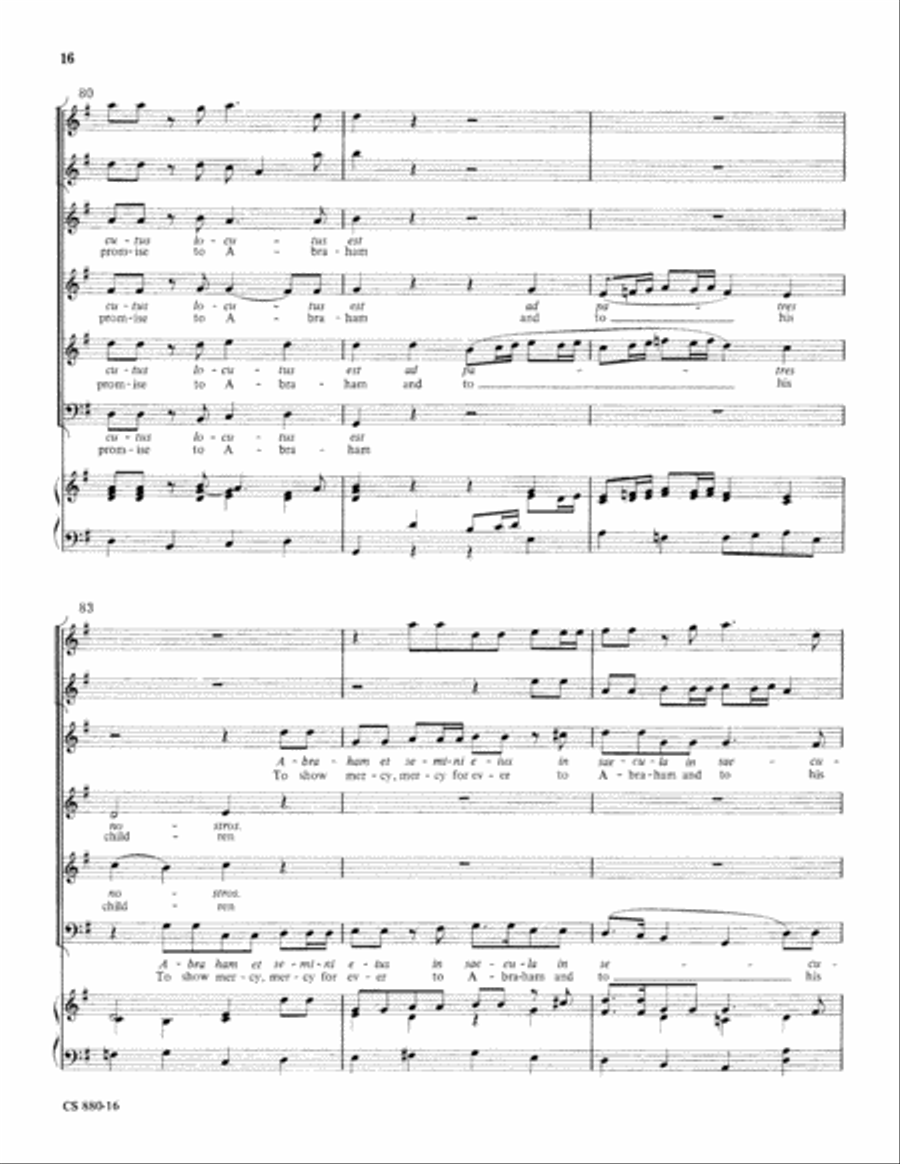 Magnificat in G (Digital Download) 4-Part scores gallery preview page 16