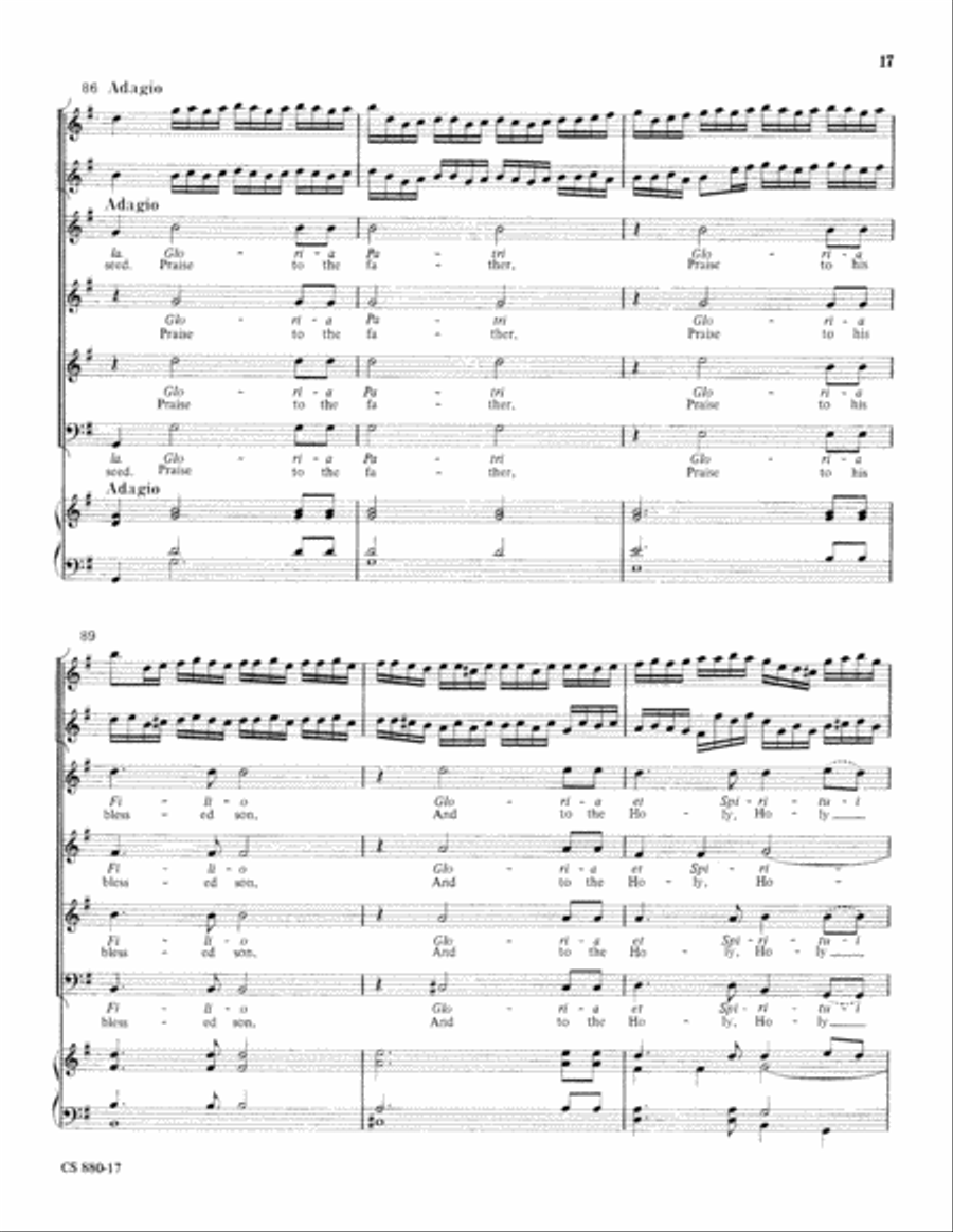 Magnificat in G (Digital Download) 4-Part scores gallery preview page 17