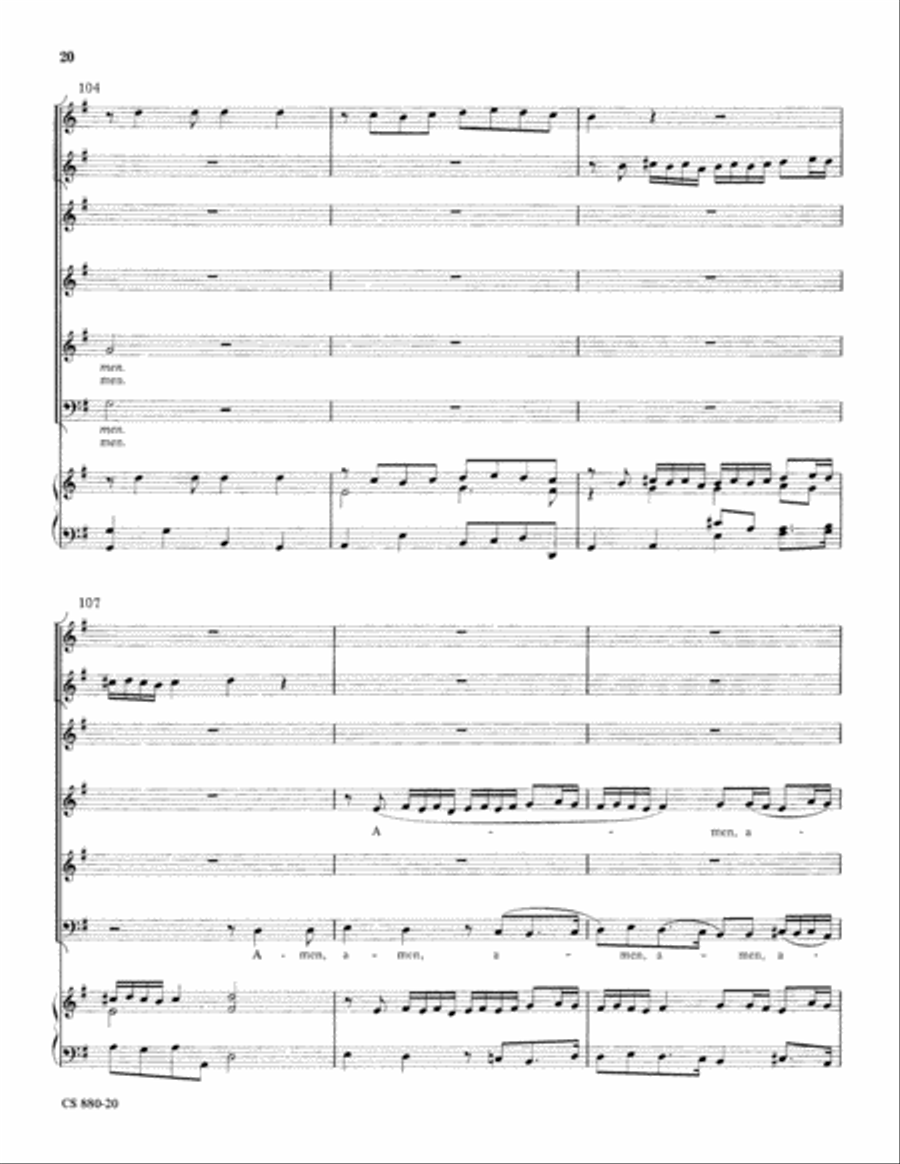 Magnificat in G (Digital Download) 4-Part scores gallery preview page 20