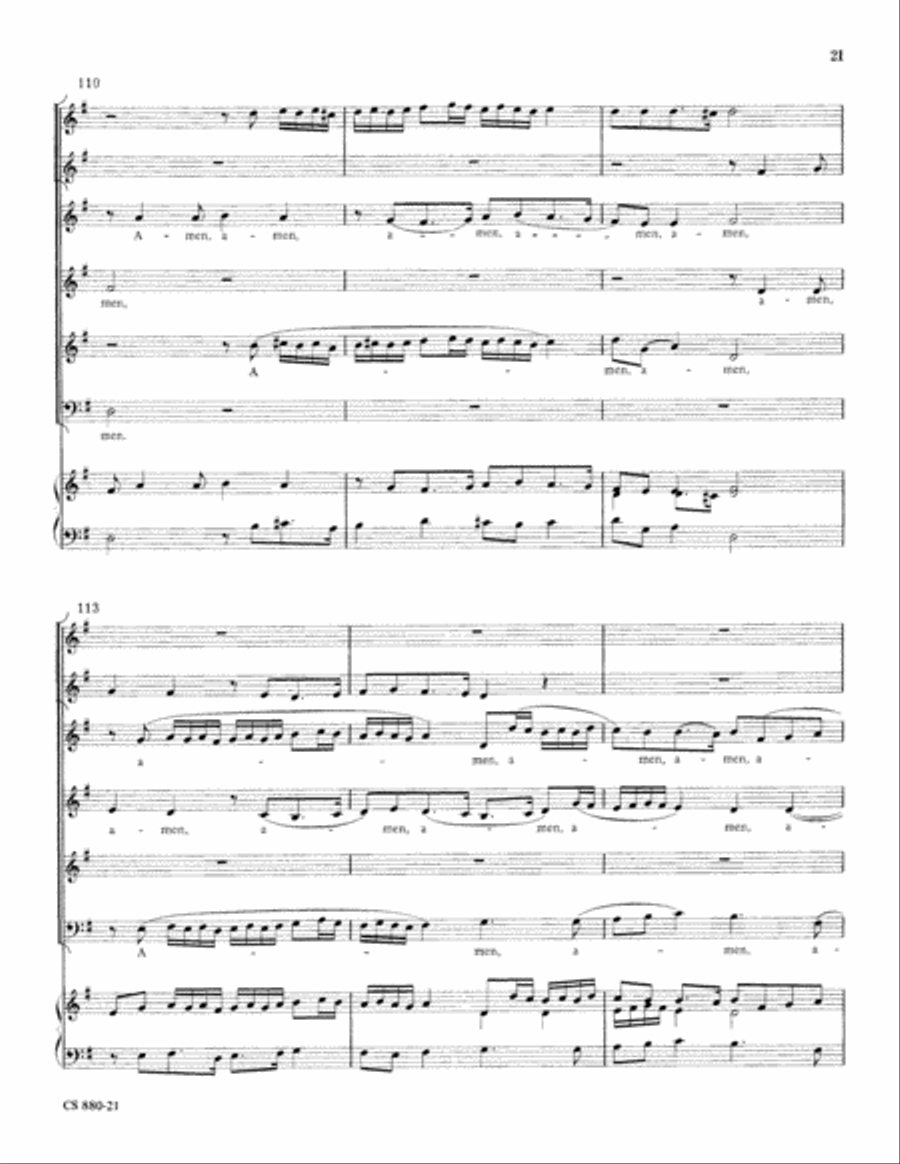 Magnificat in G (Digital Download) 4-Part scores gallery preview page 21