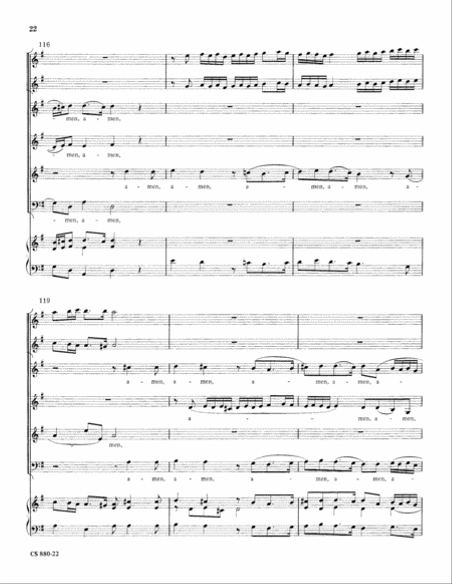 Magnificat in G (Digital Download) 4-Part scores gallery preview page 22