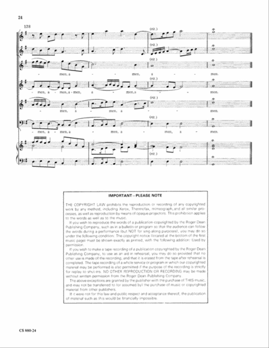 Magnificat in G (Digital Download) 4-Part scores gallery preview page 24