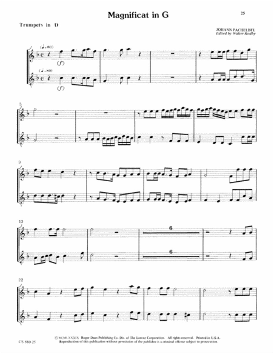 Magnificat in G (Digital Download) 4-Part scores gallery preview page 25