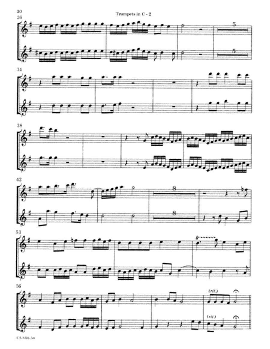 Magnificat in G (Digital Download) 4-Part scores gallery preview page 30