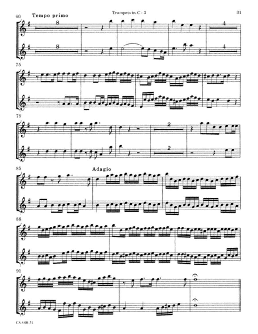 Magnificat in G (Digital Download) 4-Part scores gallery preview page 31