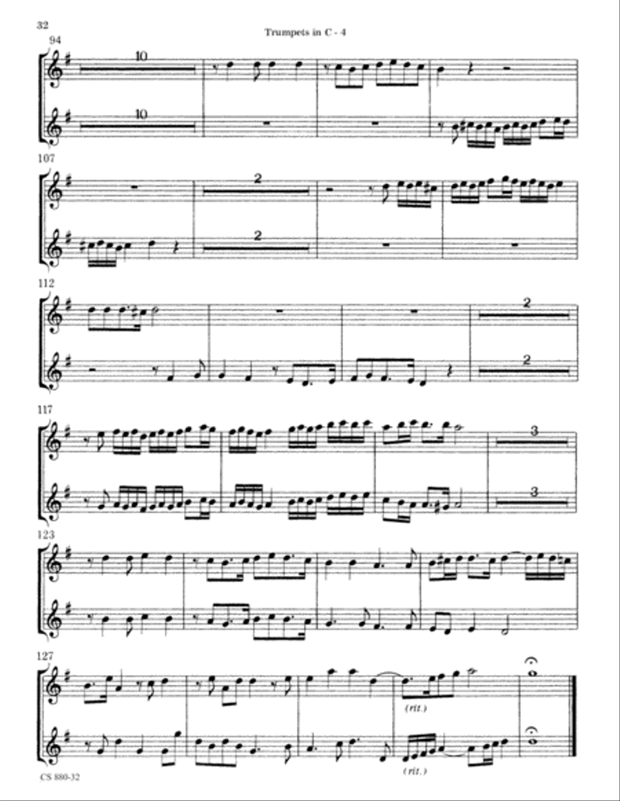 Magnificat in G (Digital Download) 4-Part scores gallery preview page 32