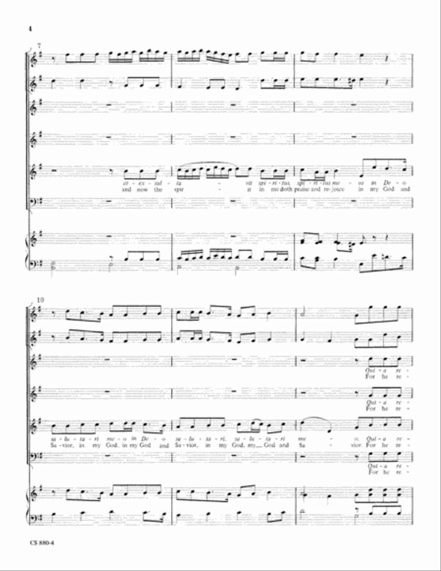 Magnificat in G (Digital Download) 4-Part scores gallery preview page 6