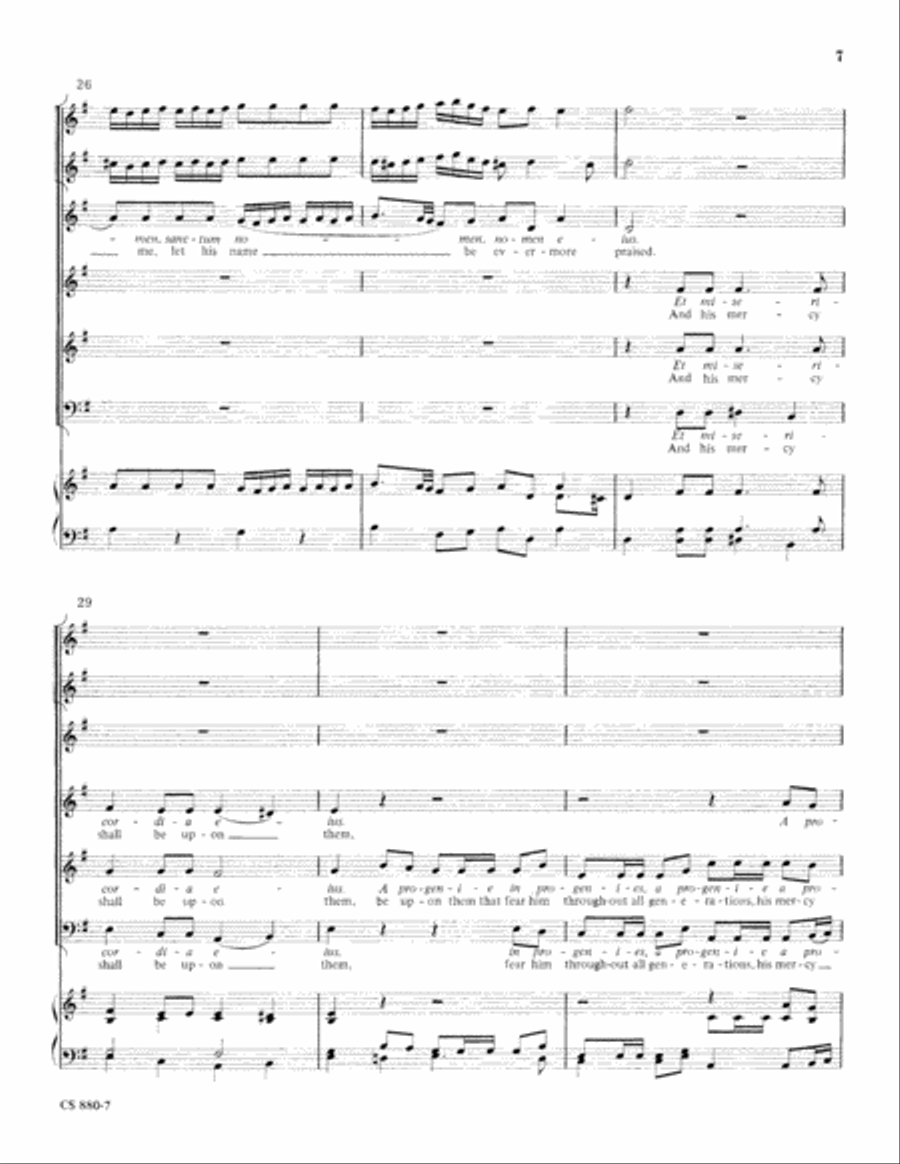 Magnificat in G (Digital Download) 4-Part scores gallery preview page 7