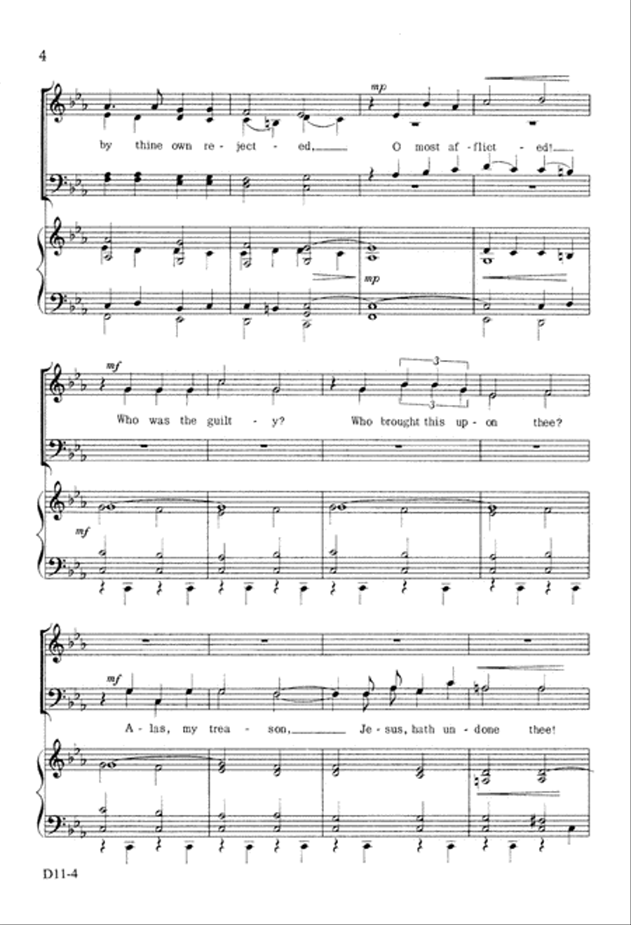 Ah, Holy Jesus (Digital Download) 4-Part scores gallery preview page 4