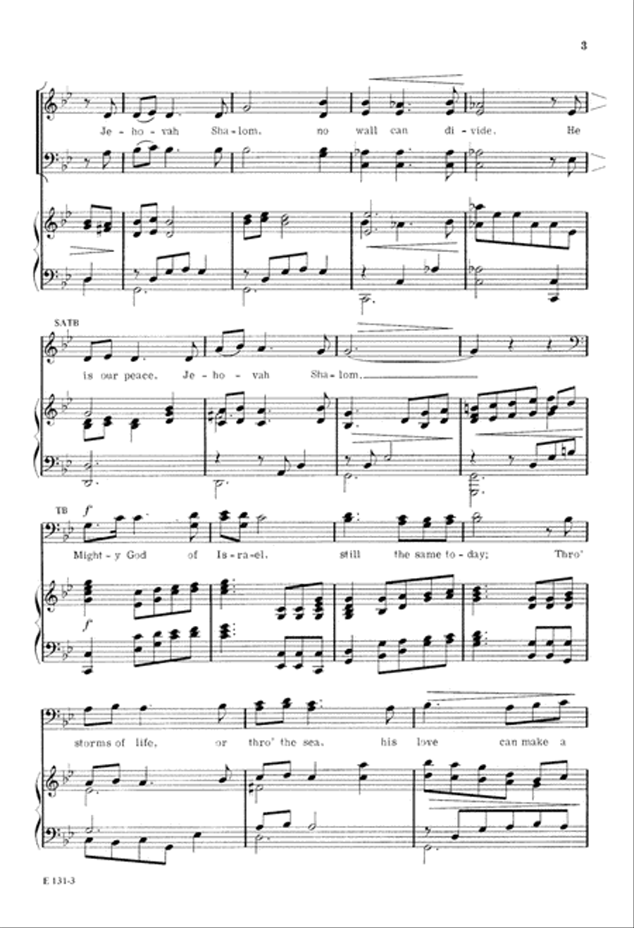 Jehovah Shalom (Digital Download) 4-Part scores gallery preview page 3