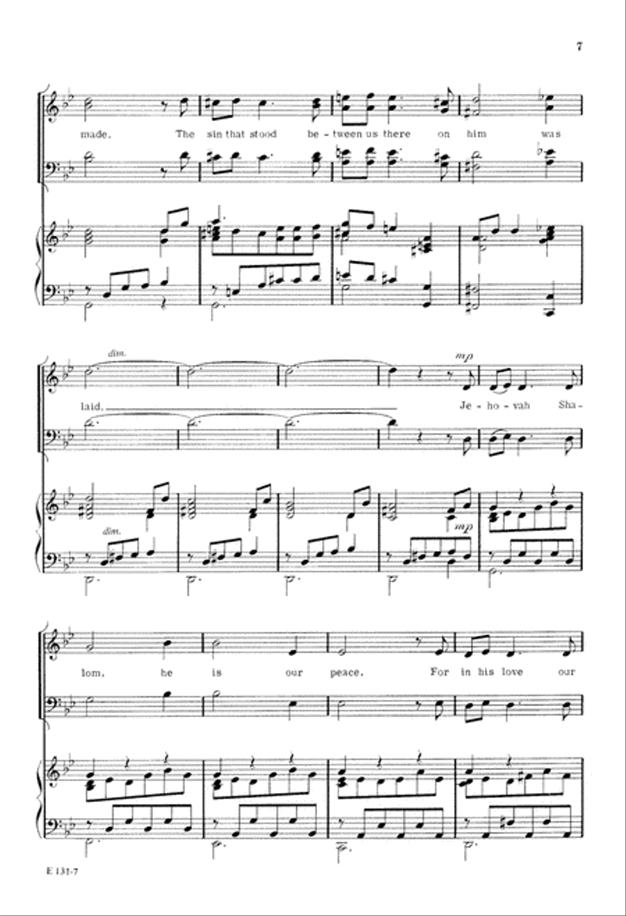 Jehovah Shalom (Digital Download) 4-Part scores gallery preview page 5