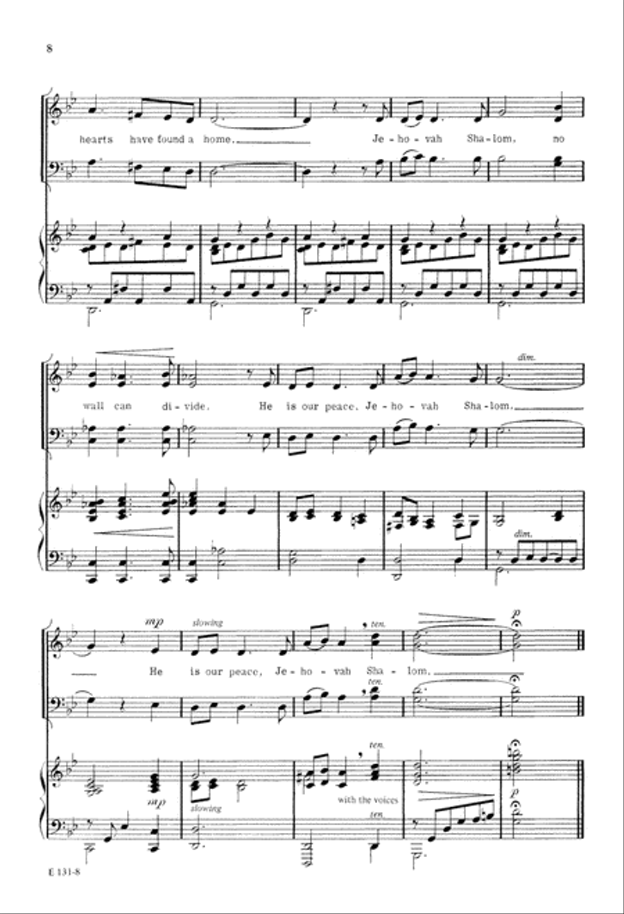 Jehovah Shalom (Digital Download) 4-Part scores gallery preview page 6