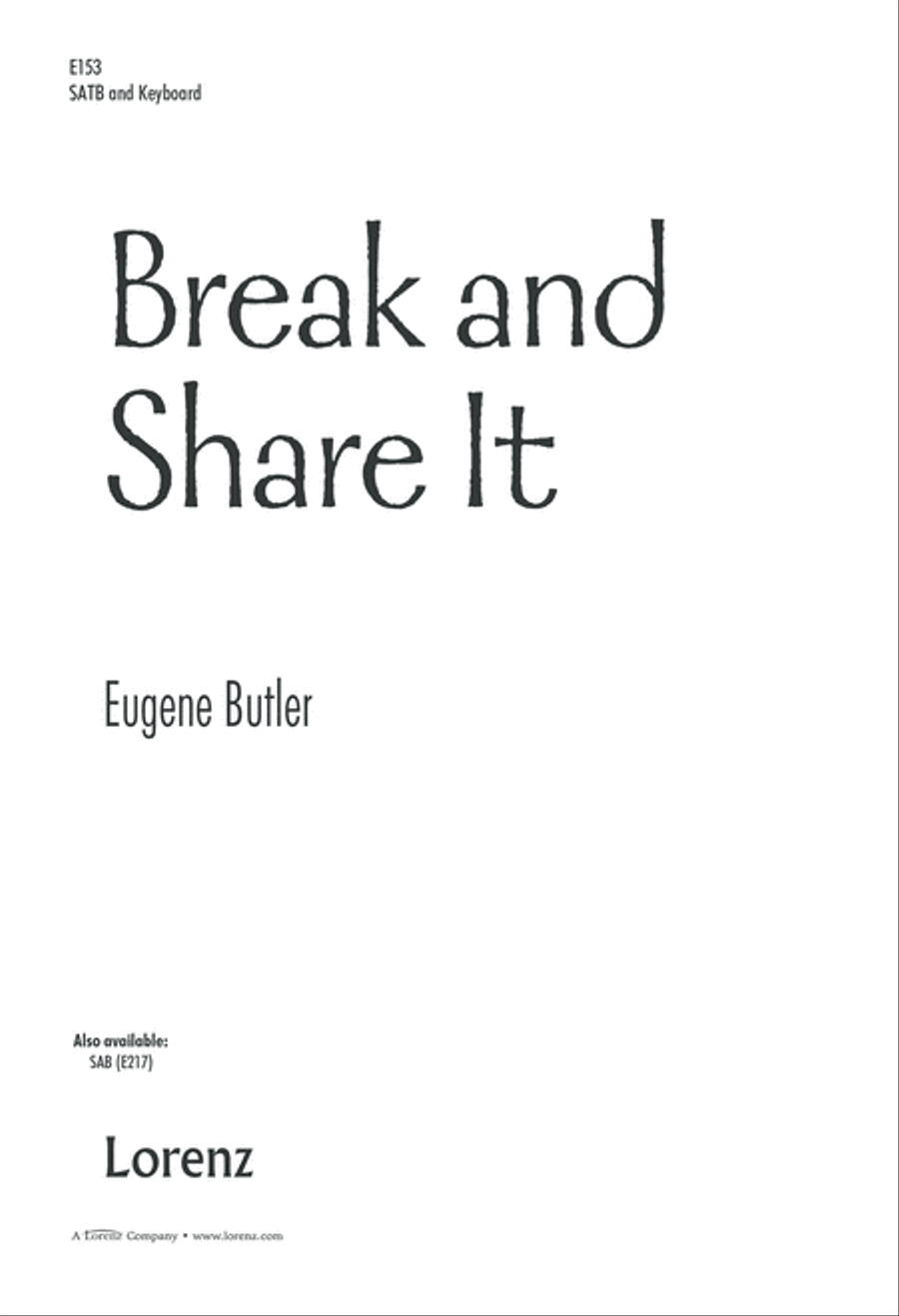 Break And Share It (Digital Download) 4-Part scores gallery preview page 1