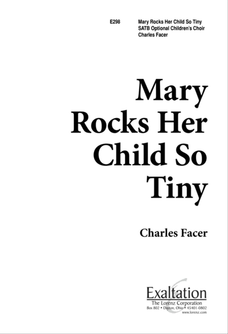 Mary Rocks Her Child So Tiny (Digital Download) 4-Part scores gallery preview page 1