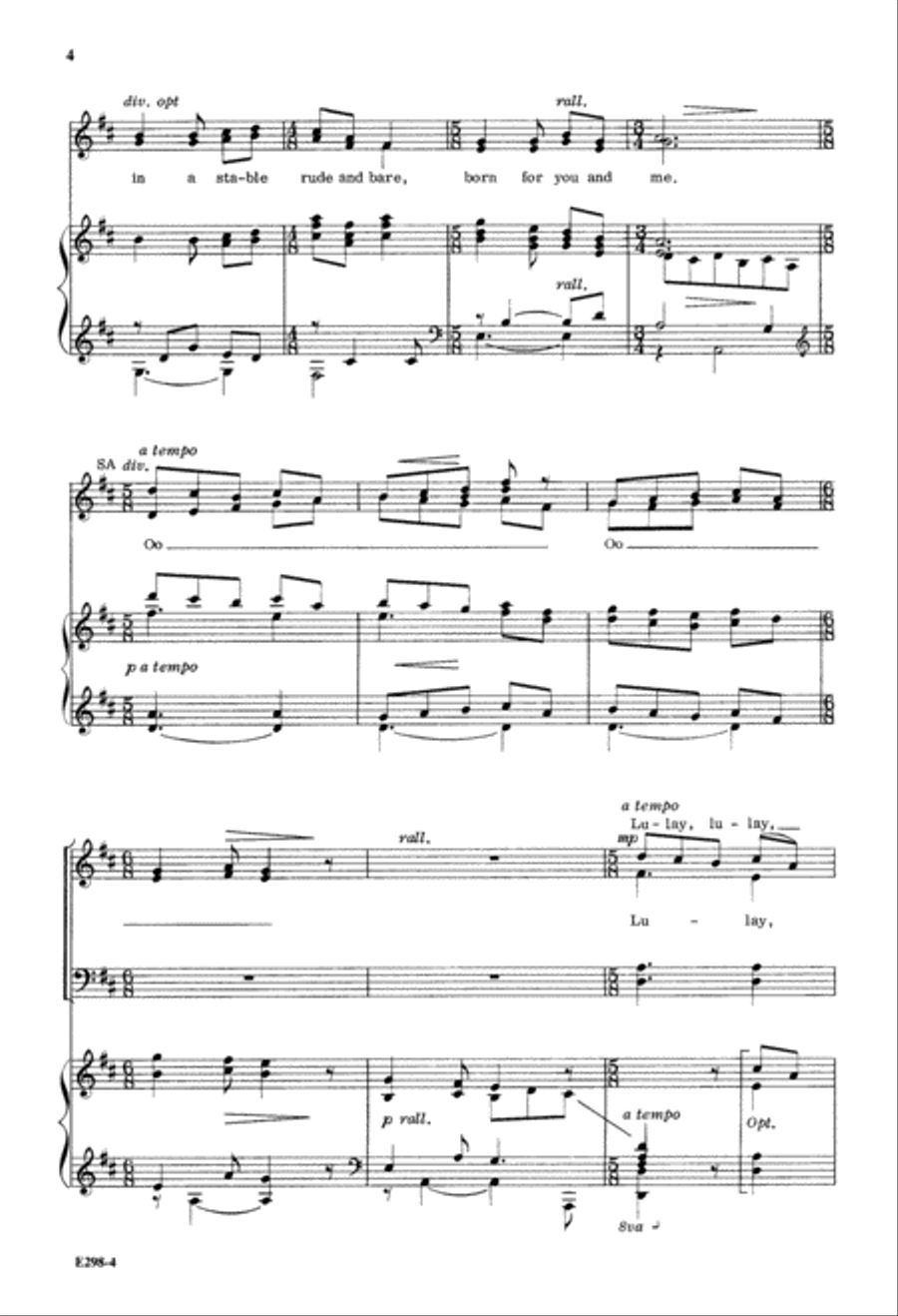 Mary Rocks Her Child So Tiny (Digital Download) 4-Part scores gallery preview page 4