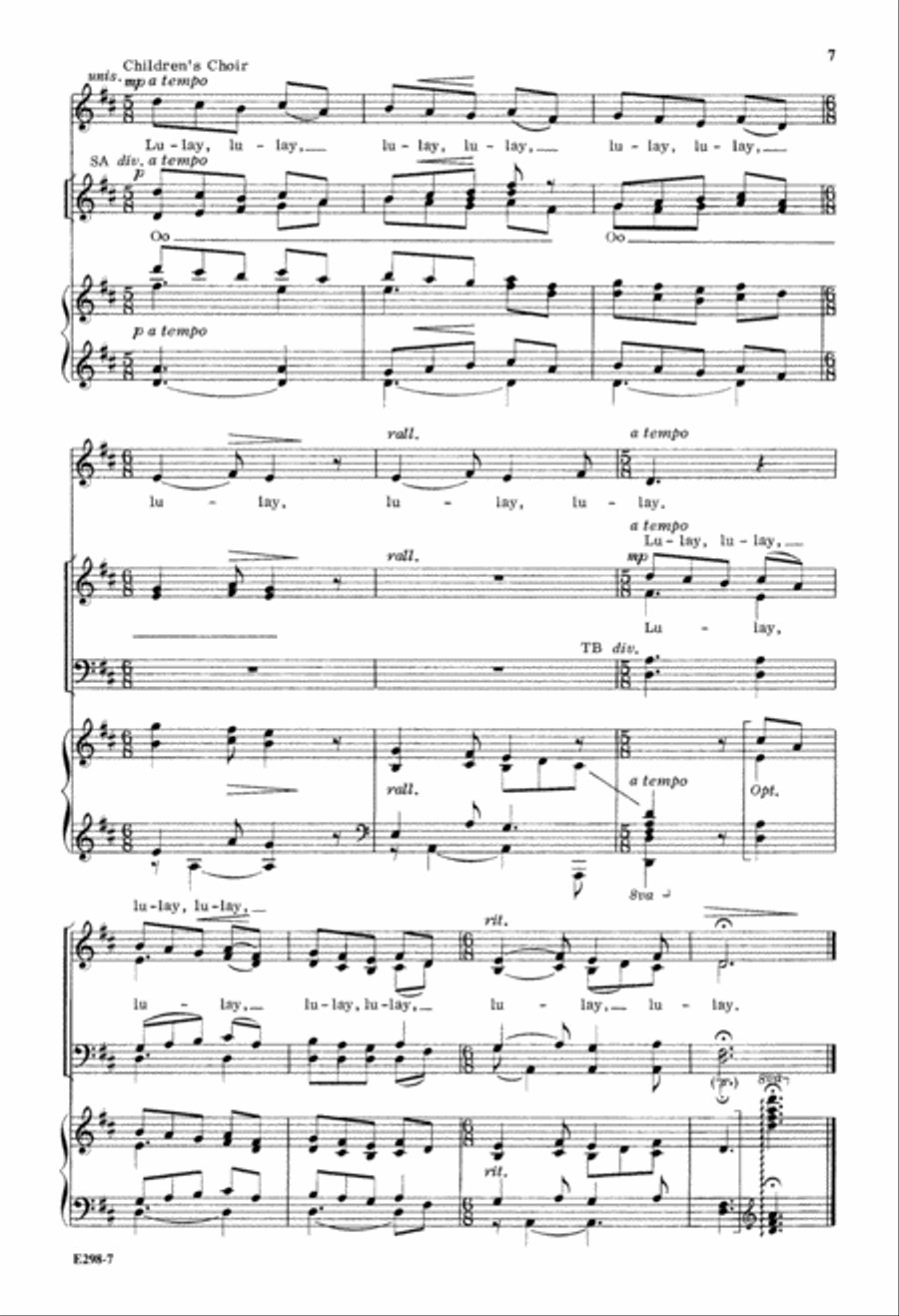 Mary Rocks Her Child So Tiny (Digital Download) 4-Part scores gallery preview page 5
