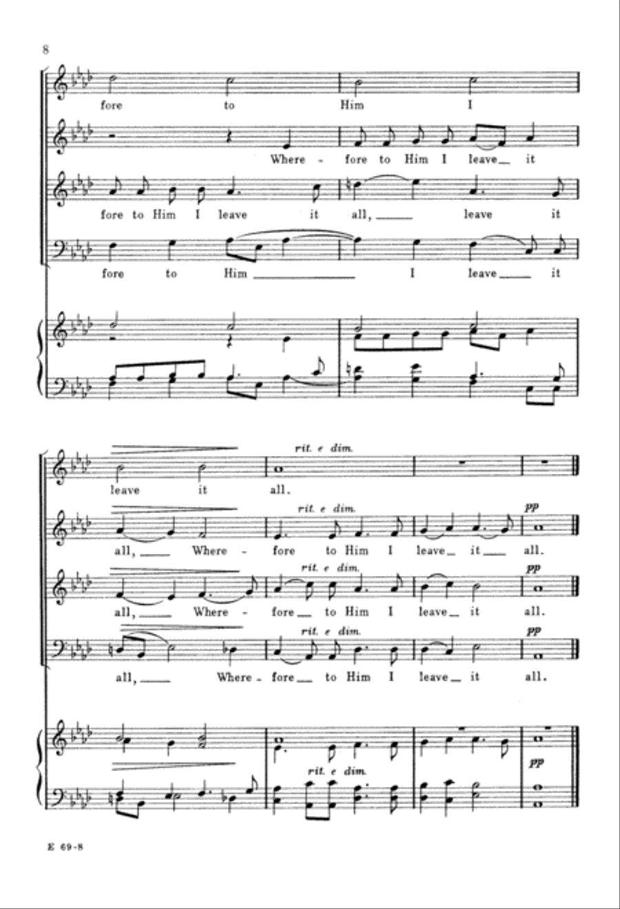 Whate'er My God Ordains is Right (Digital Download) 4-Part scores gallery preview page 10