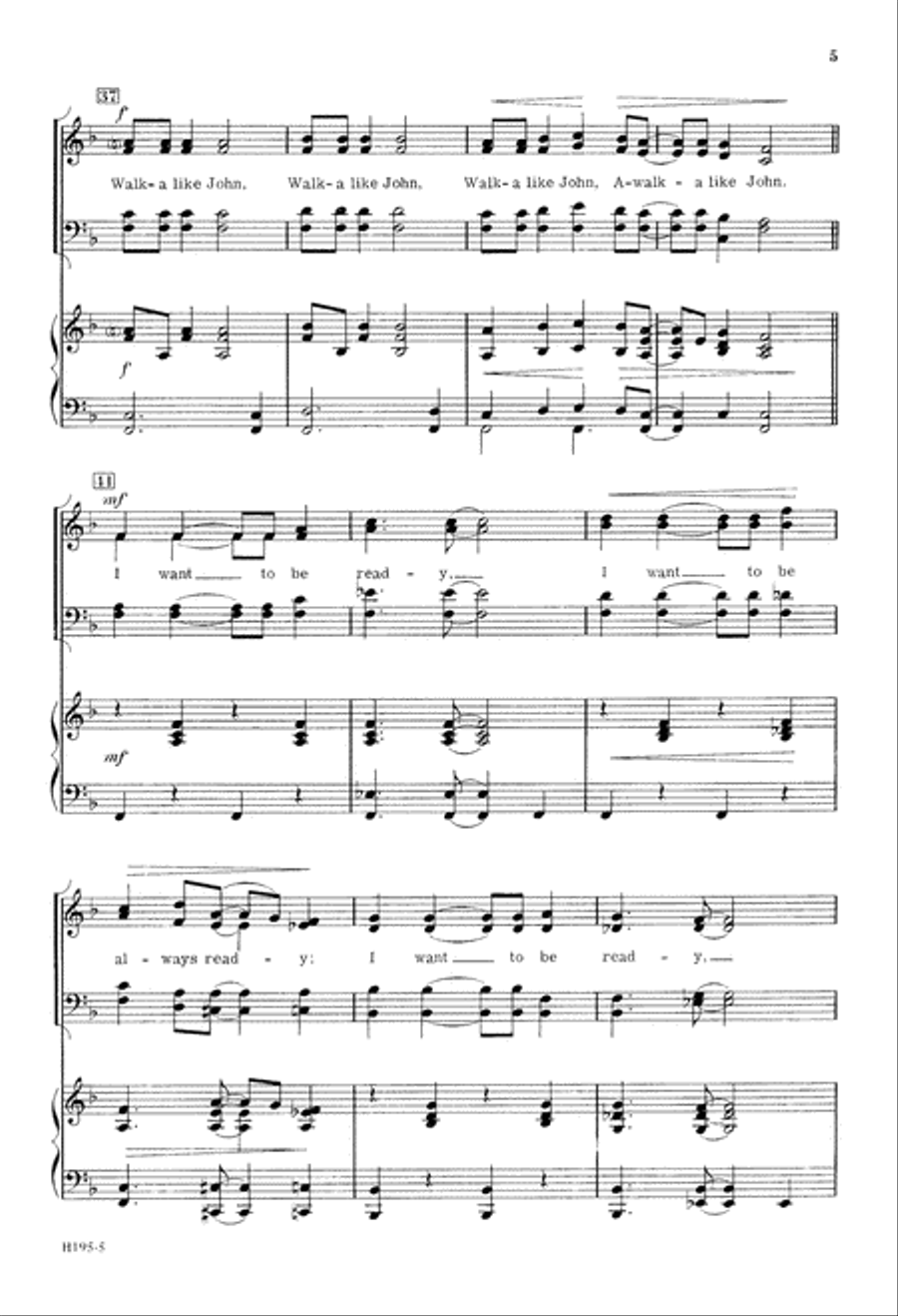 Walk in Jerusalem Just-a Like John (Digital Download) 4-Part scores gallery preview page 5