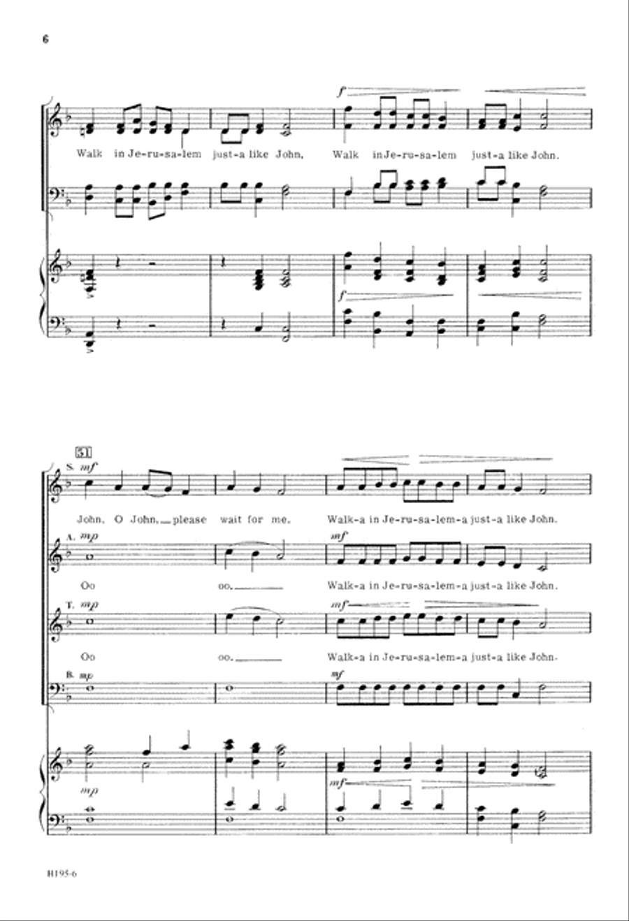 Walk in Jerusalem Just-a Like John (Digital Download) 4-Part scores gallery preview page 6