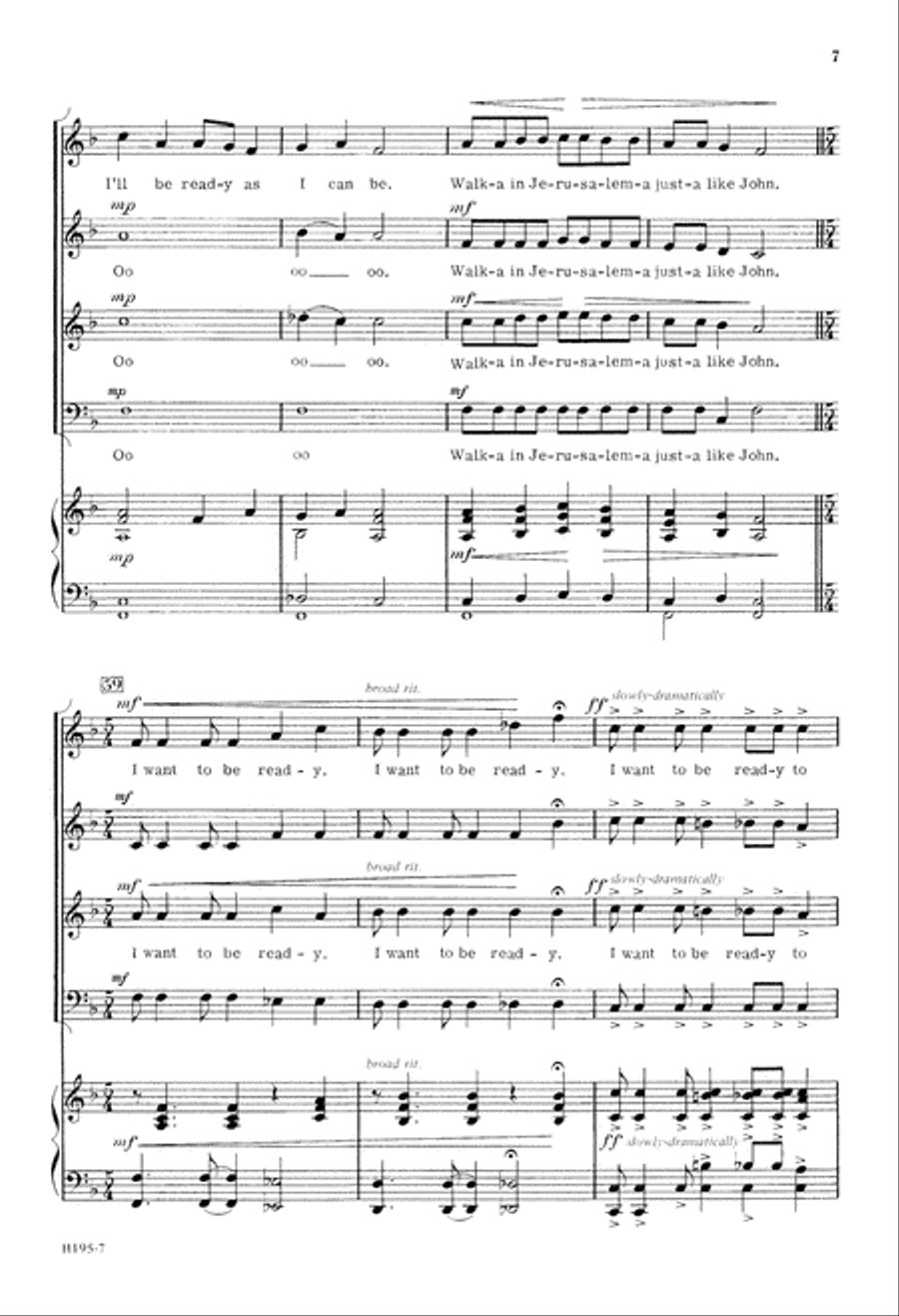 Walk in Jerusalem Just-a Like John (Digital Download) 4-Part scores gallery preview page 7