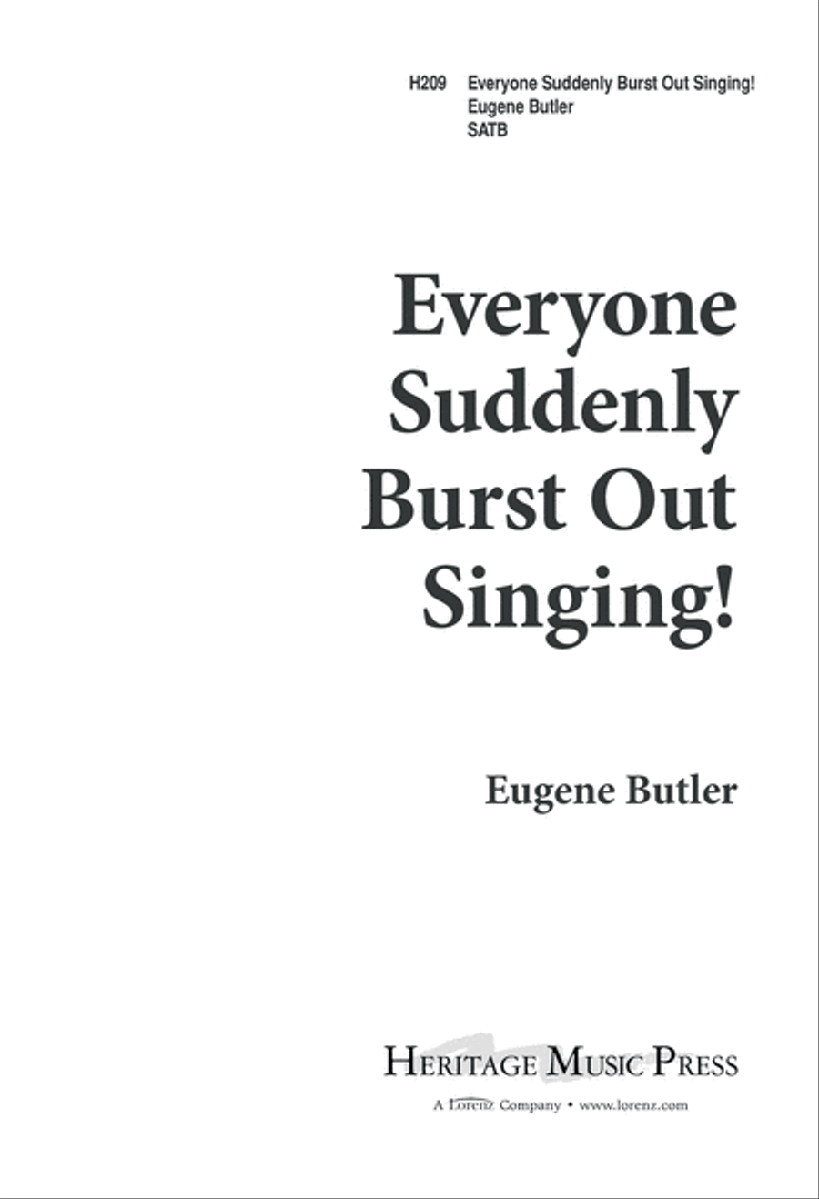 Everyone Suddenly Burst Out Singing! (Digital Download) 4-Part scores gallery preview page 1