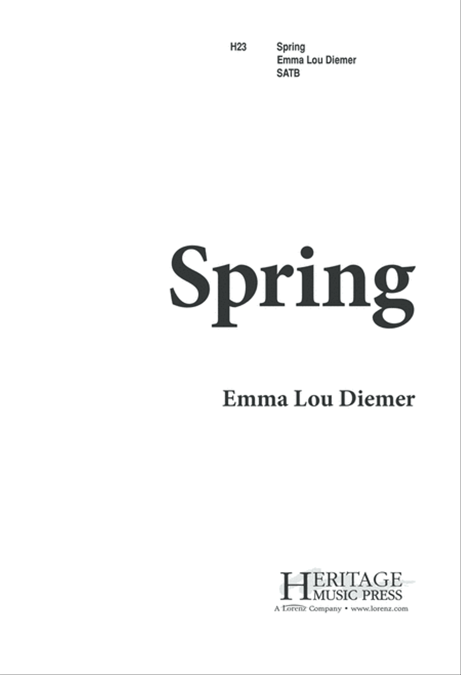 Spring (Digital Download) 4-Part scores gallery preview page 1