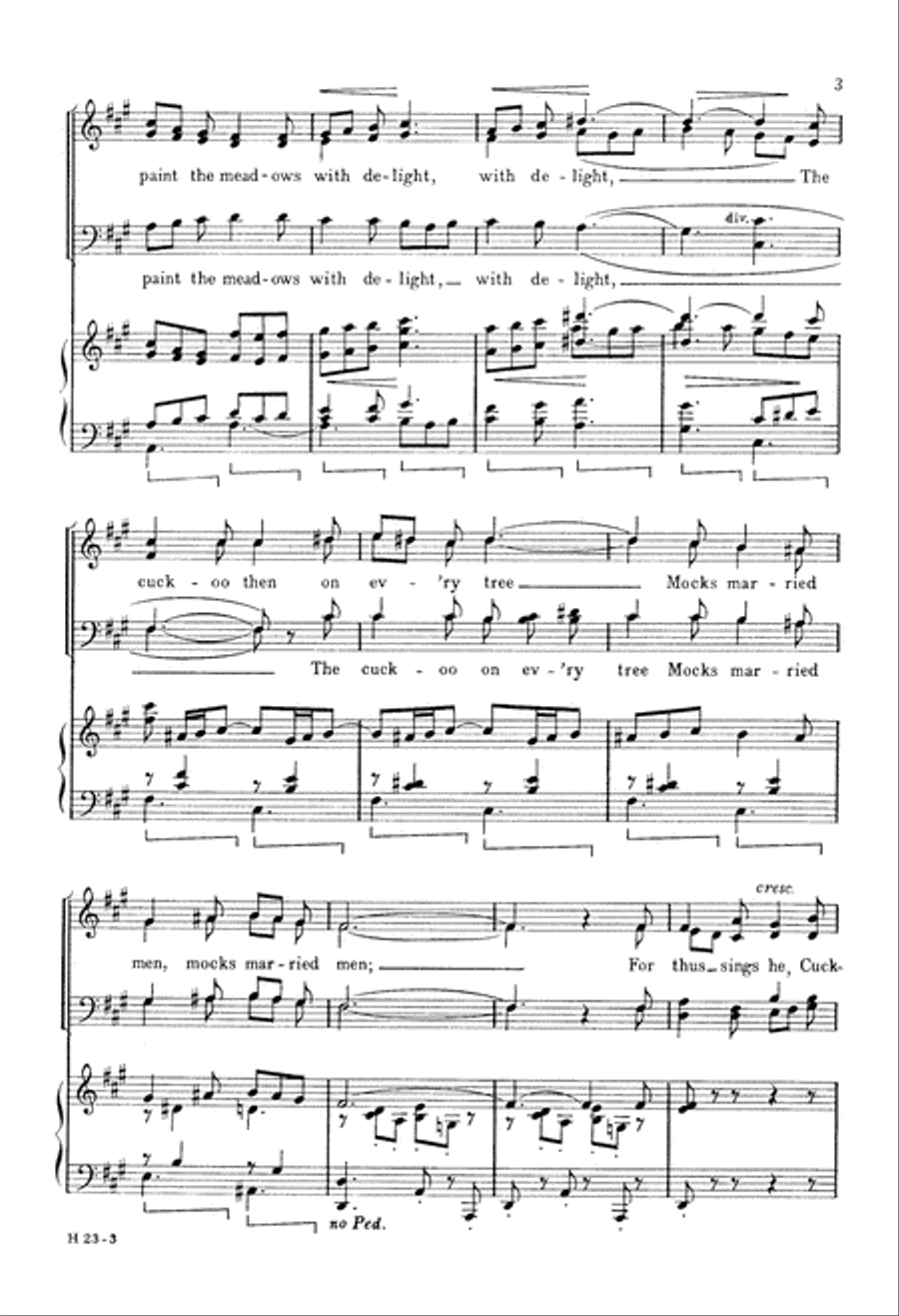 Spring (Digital Download) 4-Part scores gallery preview page 3