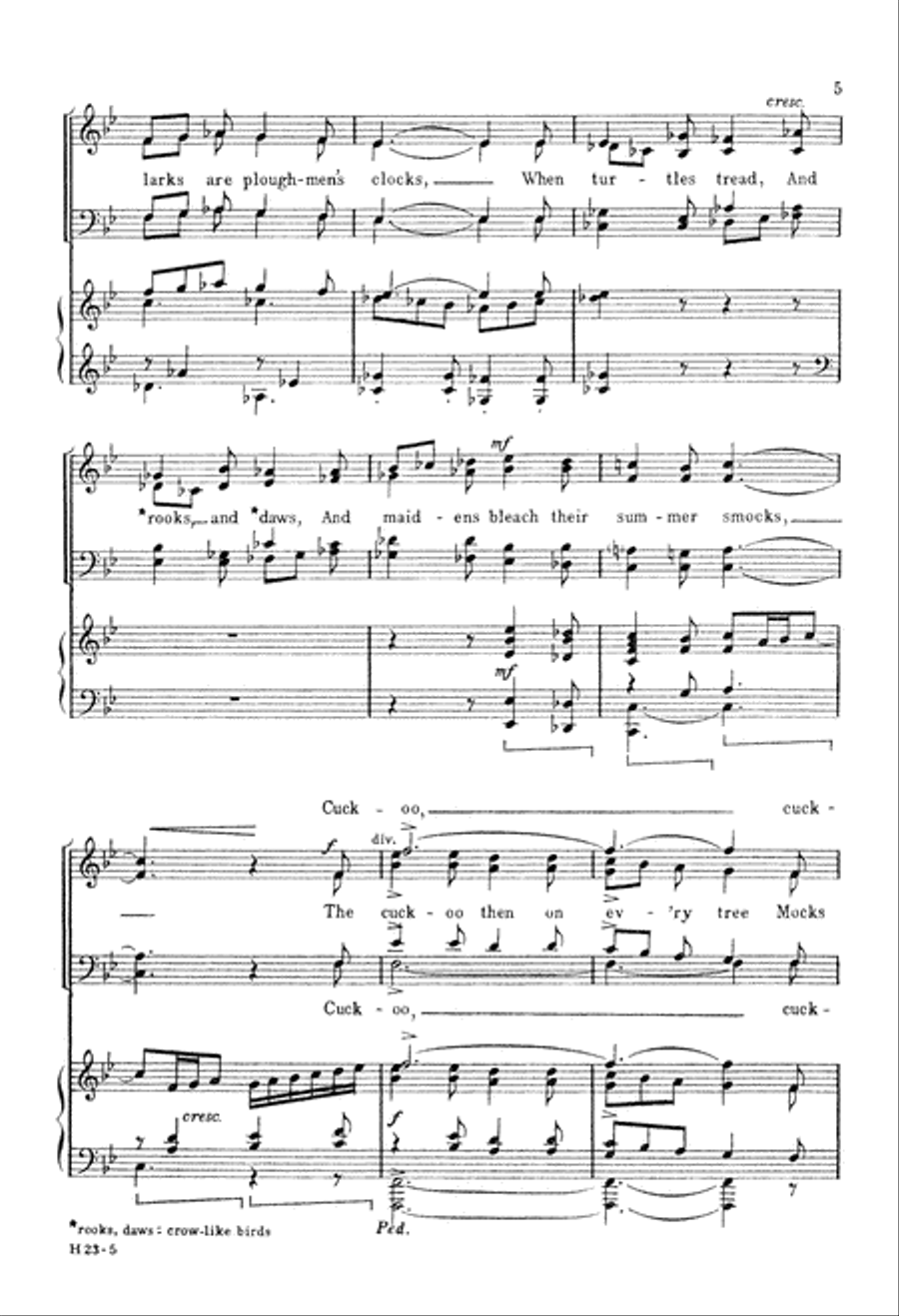 Spring (Digital Download) 4-Part scores gallery preview page 5