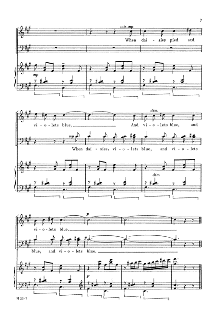 Spring (Digital Download) 4-Part scores gallery preview page 7