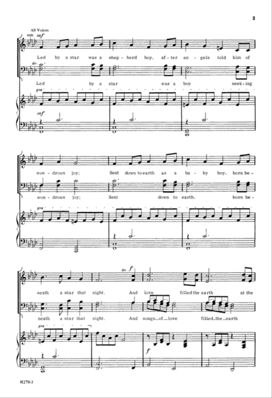 Born 'Neath a Star (Digital Download) 4-Part scores gallery preview page 3