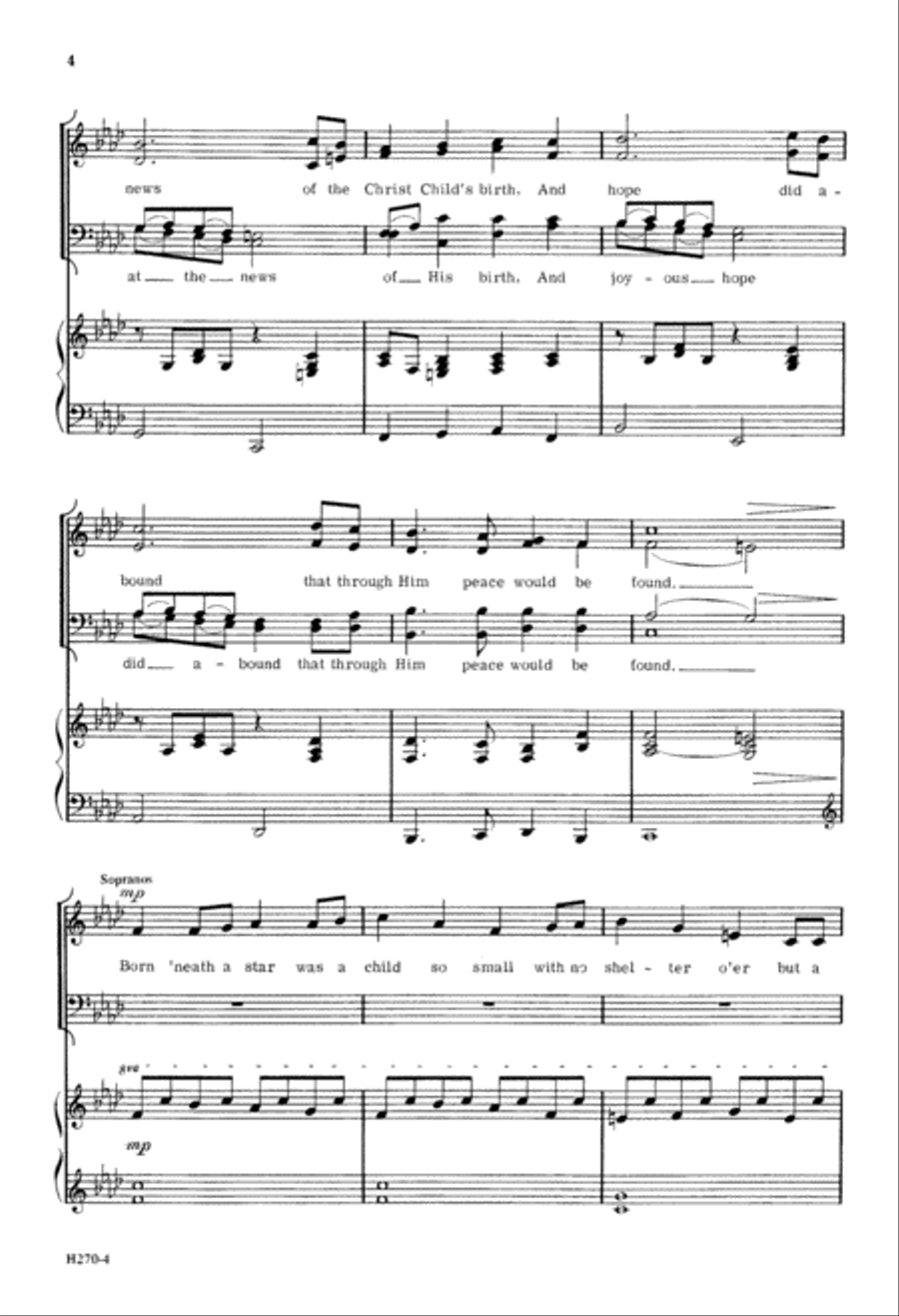 Born 'Neath a Star (Digital Download) 4-Part scores gallery preview page 4