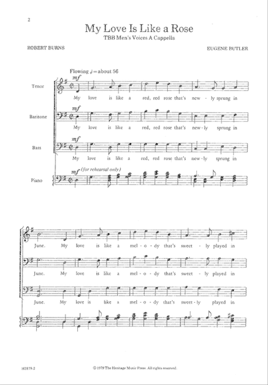 My Love is Like a Rose (Digital Download) TTB scores gallery preview page 2