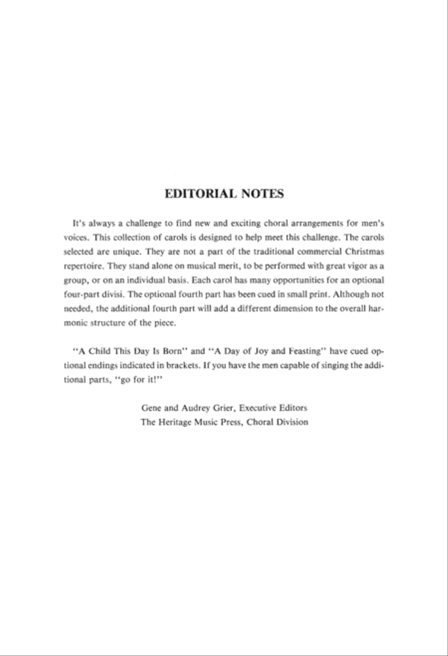 Three Carols for Men (Digital Download) TTB scores gallery preview page 2