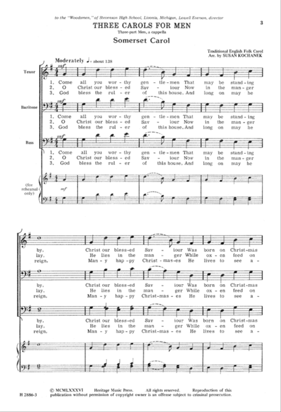 Three Carols for Men (Digital Download) TTB scores gallery preview page 3