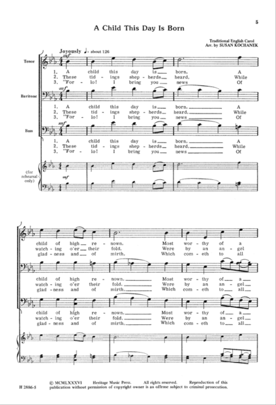 Three Carols for Men (Digital Download) TTB scores gallery preview page 5