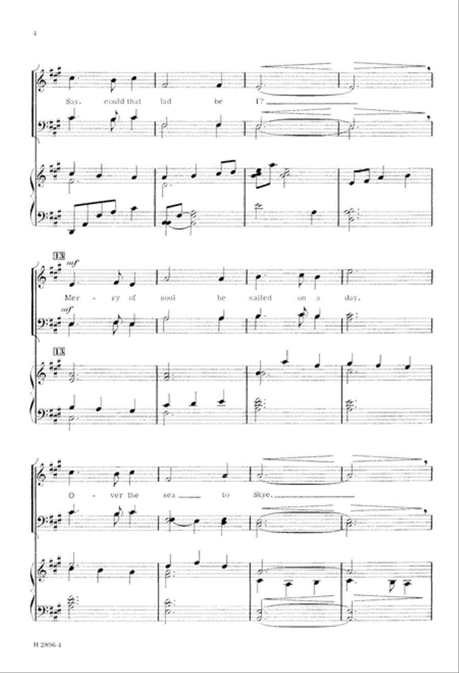 Skye Boat Song (Digital Download) TTB scores gallery preview page 4