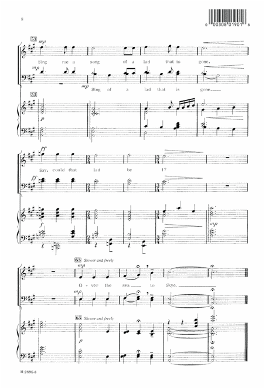 Skye Boat Song (Digital Download) TTB scores gallery preview page 8