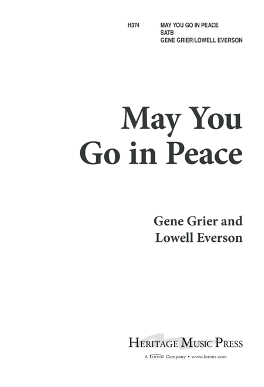 May You Go in Peace (Digital Download) 4-Part scores gallery preview page 1