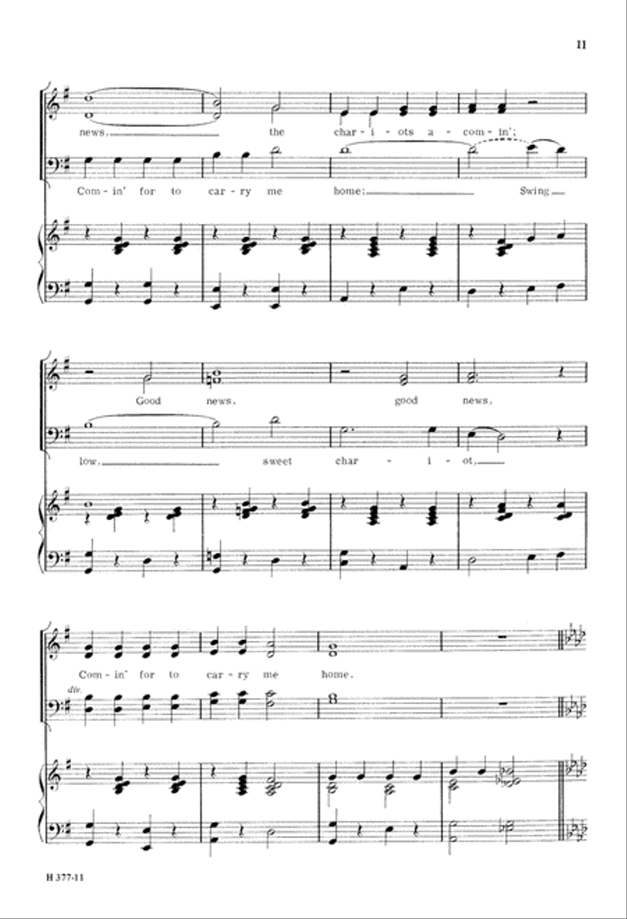 Chariots (Digital Download) 4-Part scores gallery preview page 11