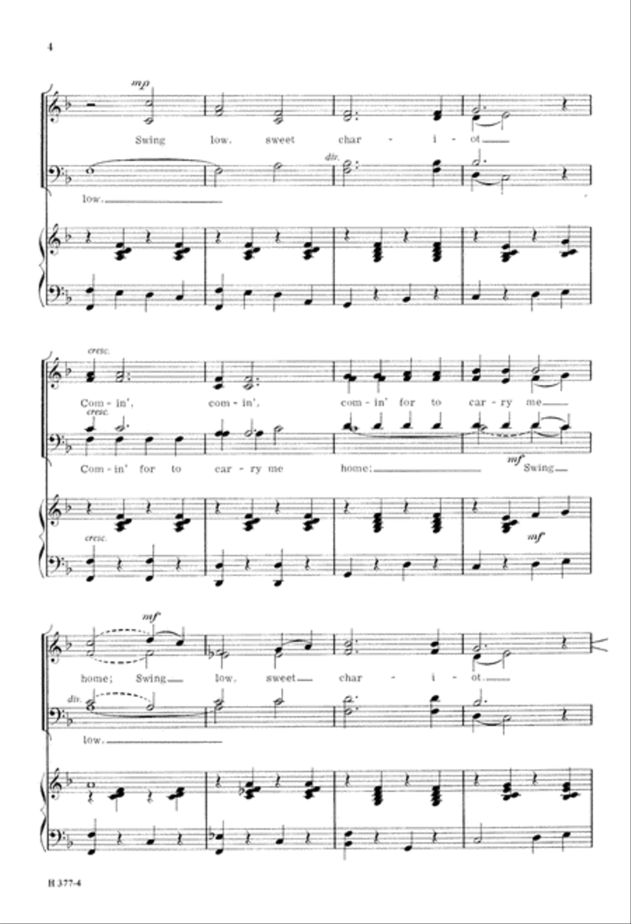 Chariots (Digital Download) 4-Part scores gallery preview page 4