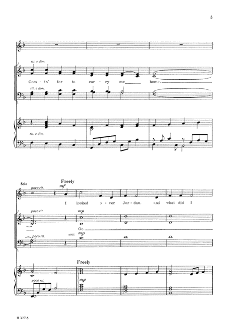 Chariots (Digital Download) 4-Part scores gallery preview page 5
