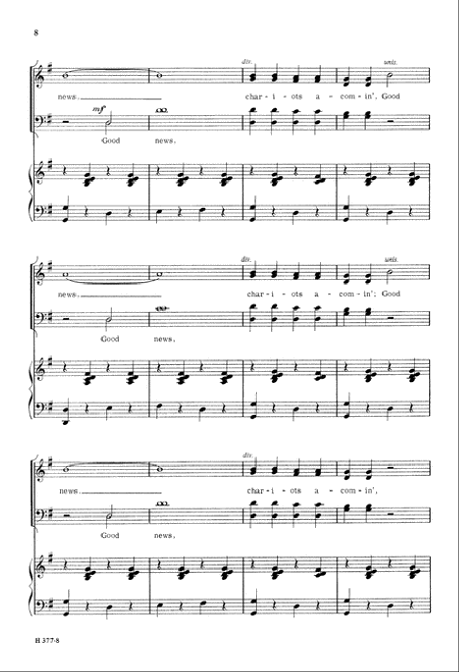Chariots (Digital Download) 4-Part scores gallery preview page 8