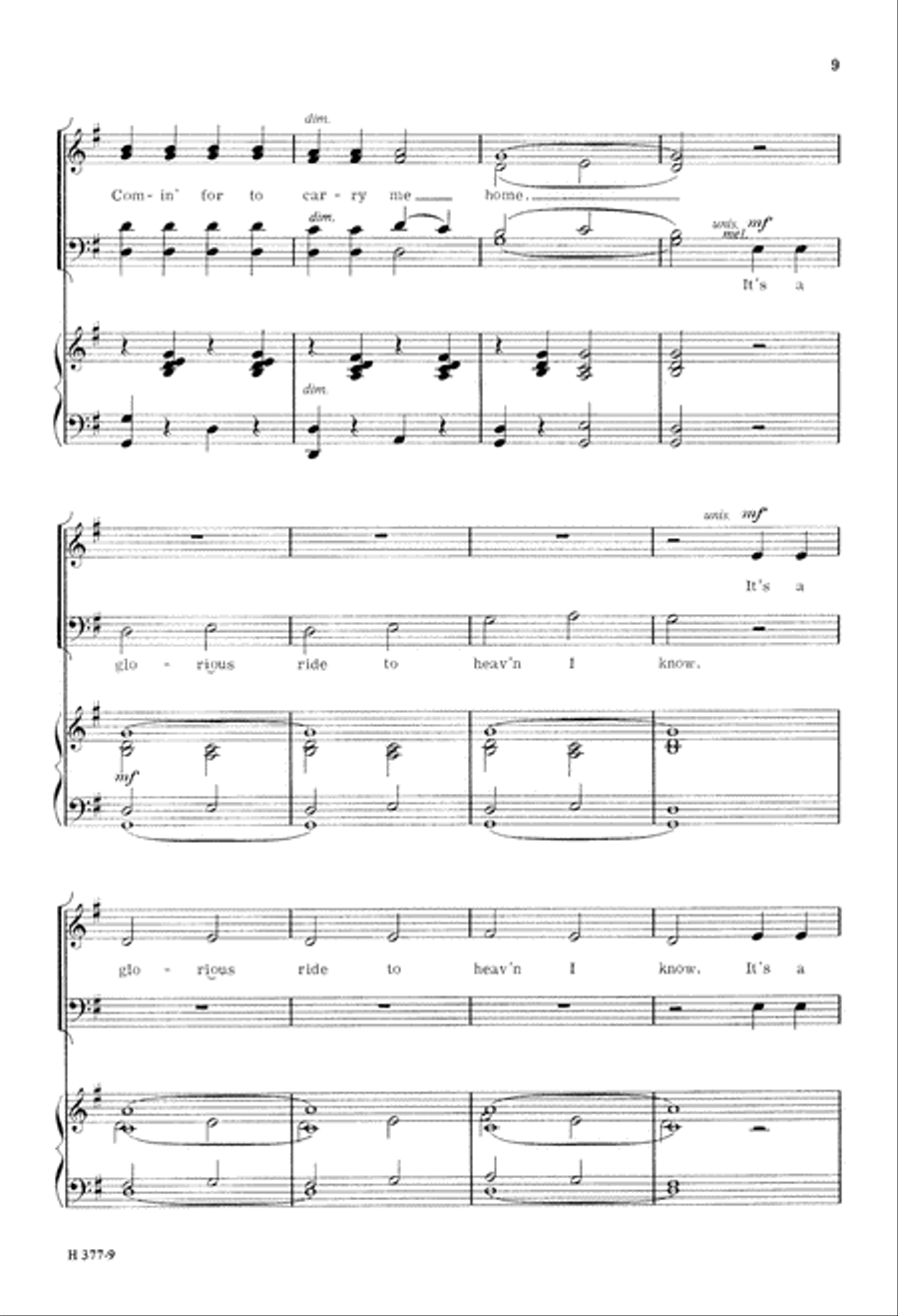 Chariots (Digital Download) 4-Part scores gallery preview page 9