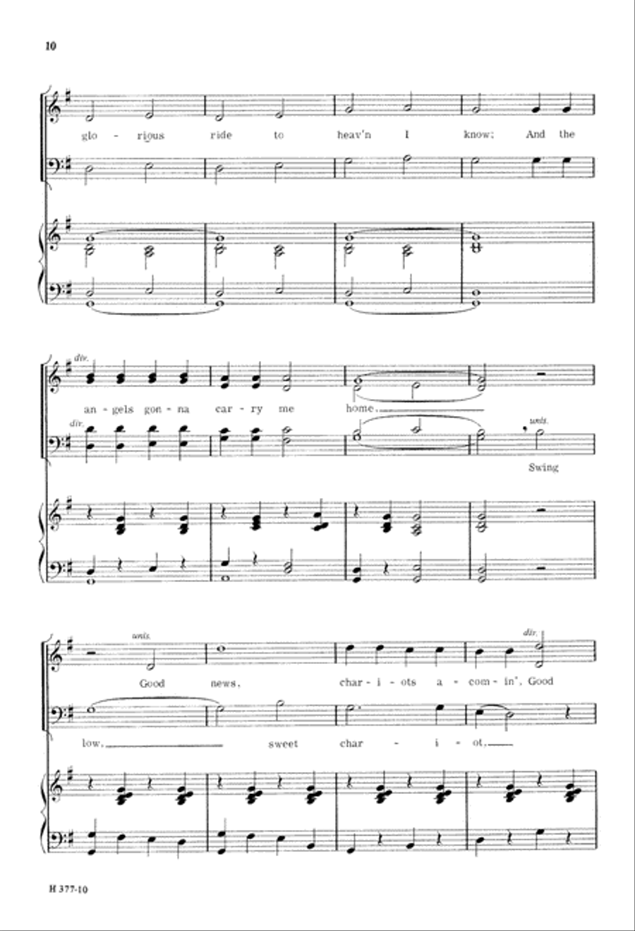 Chariots (Digital Download) 4-Part scores gallery preview page 10