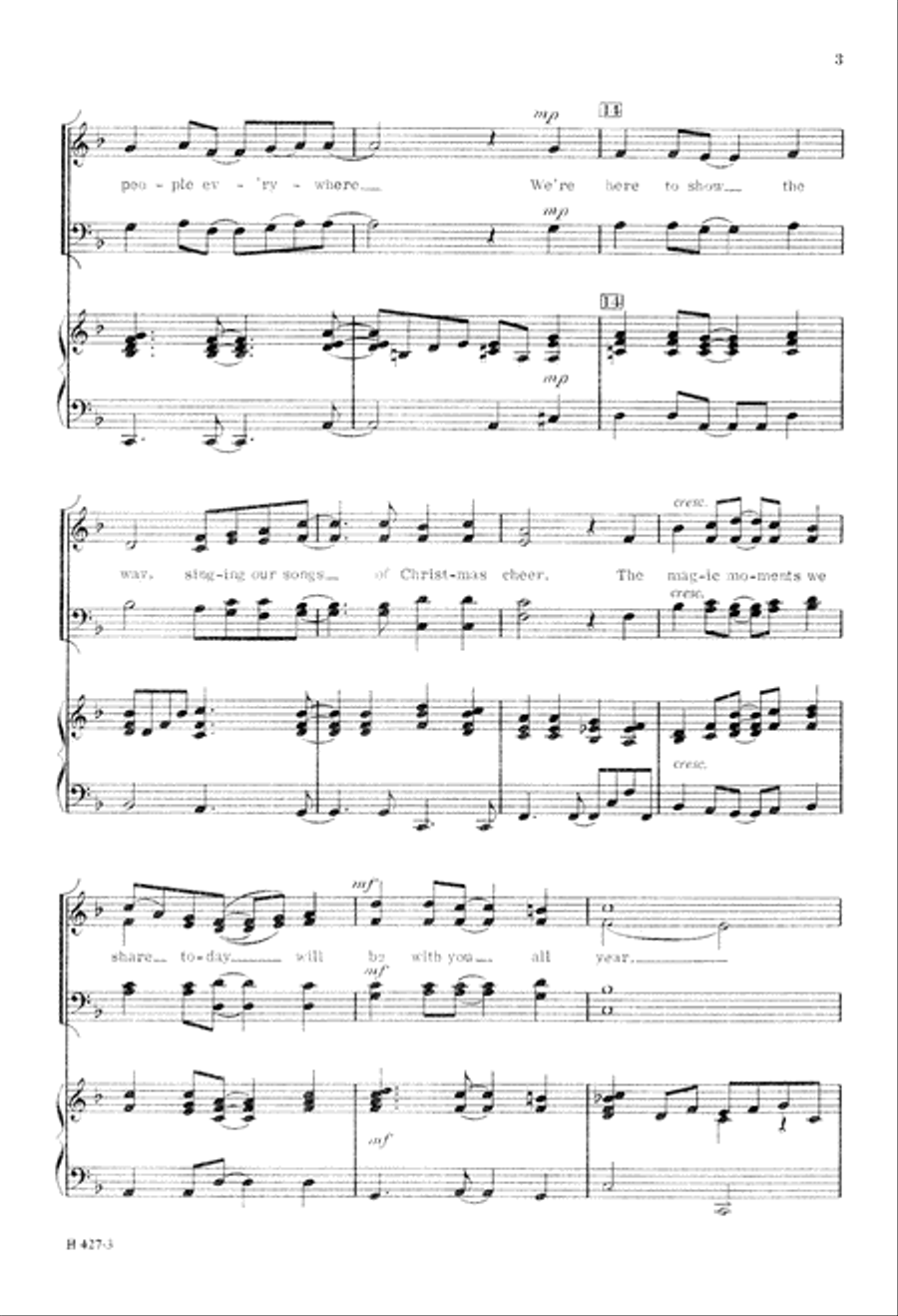 Catch the Christmas Spirit (Digital Download) 4-Part scores gallery preview page 3