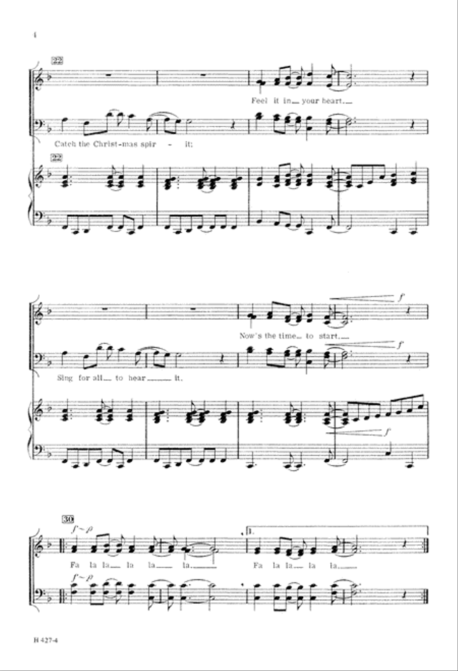 Catch the Christmas Spirit (Digital Download) 4-Part scores gallery preview page 4